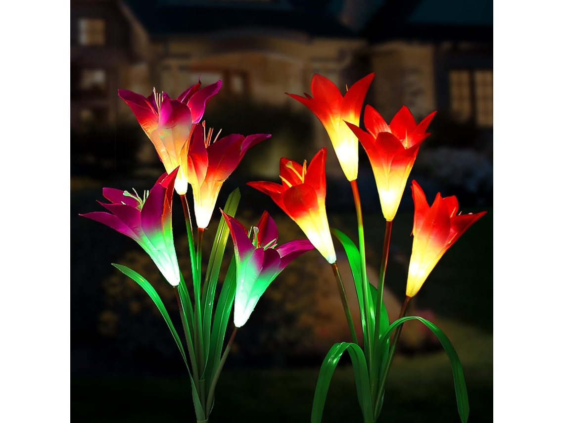 Kit com 2 Luminárias Solares de Exterior com Iluminação Led AQUAFORGE