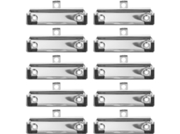 Clipes metálicos Homoyoyo para Prancheta, 10 cm, 15 peças, com rebites de 3 mm e furo, para uso em mesas, escola e outros ambientes.