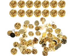 Conjunto de 50 peças de ferro fundido seguras com esmalte dourado, encaixe perfeito para artesanato e fabricação.