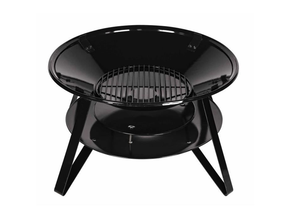 Braseiro Exterior SOMAGIC Taça Arredondada Diam. 70Cm Aço Preto Carvão