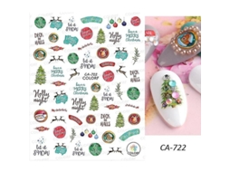 Adesivos de unhas natalinos, arte natalina, árvore de Natal, boneco de neve, adesivos fáceis de aplicar