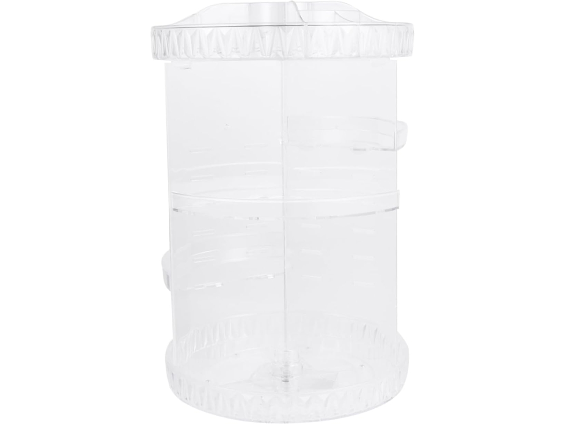 Prateleira Giratória De Acrílico Para Cosméticos, Caixa De Armazenamento Simples E Elegante Para Organização Maquiagem