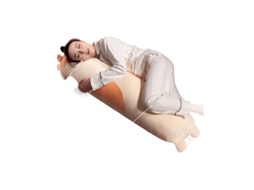 Almofada Longa de Pelúcia Formato Gato e Cachorro para Cama, Sofá, Decoração, Travesseiro para Pernas Cinza CHABERLU