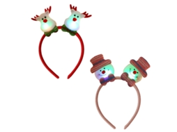Tiara de Natal Acessórios de Vestuário Iluminados com Designs 3D para Festas RNEMITERY