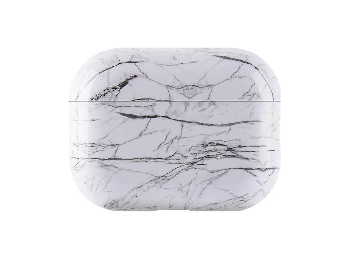 Capa protetora para fones de ouvido AirPods Pro 3 em policarbonato brilhante com textura de mármore. GIECY