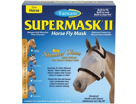 Máscara de mosca para cavalos com orelhas FARNAM Supermask II Horse Horse
