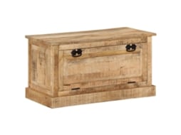 Banco Sapateira Organizador em Madeira de Mangueira Maciça 85X40X45 Cm