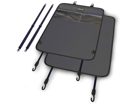 Protetores de encosto de banco de carro Beeworks, tapetes reversíveis, cinza