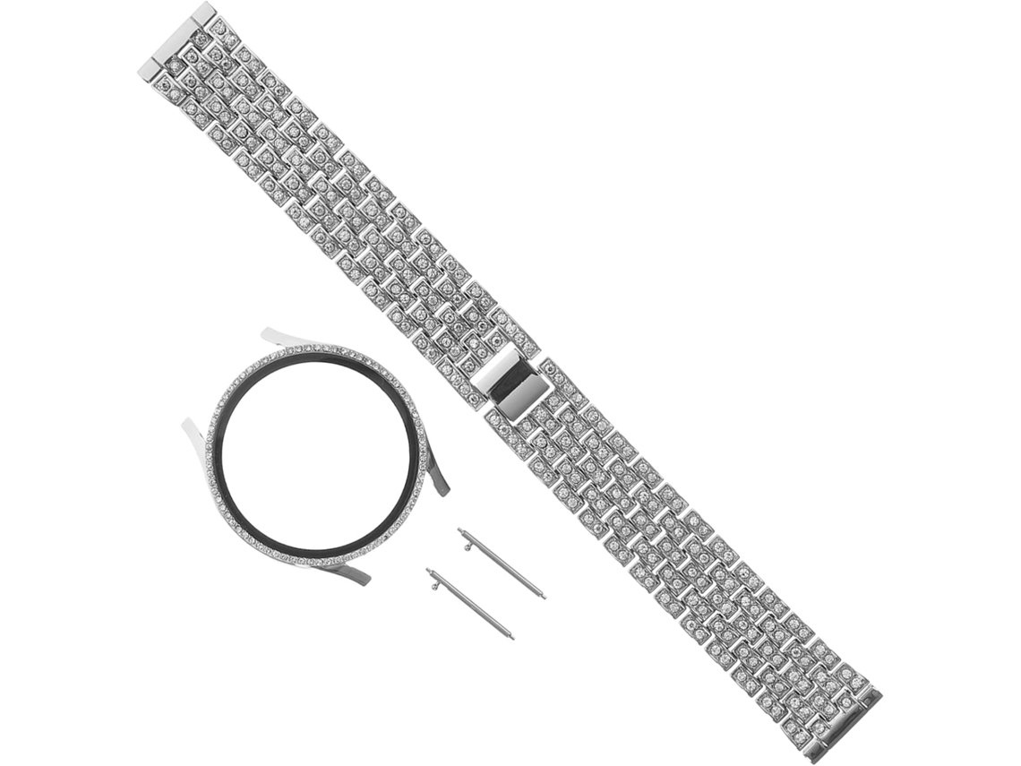 Pulseira E Caixa De Relógio Com Strass, Compatíveis Smartwatch, Para