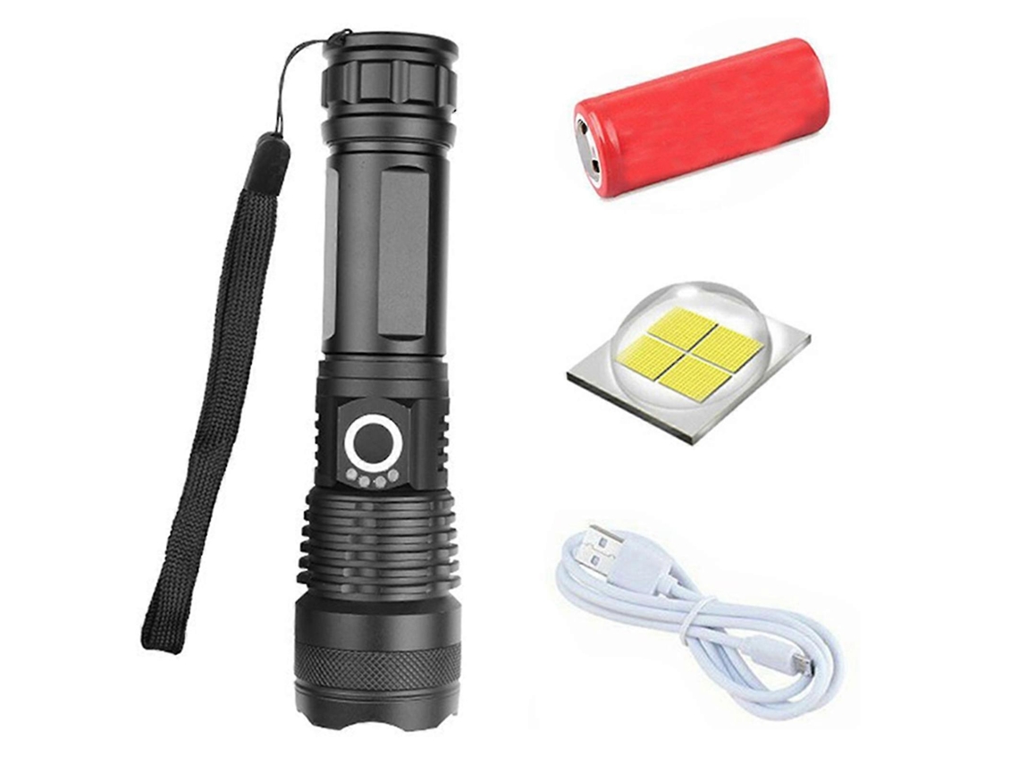 Lanterna Led Com Zoom, 5 Modos, Para Camping, Caminhadas, Super Brilhante, Recarregável Por Usb Olysi Shop