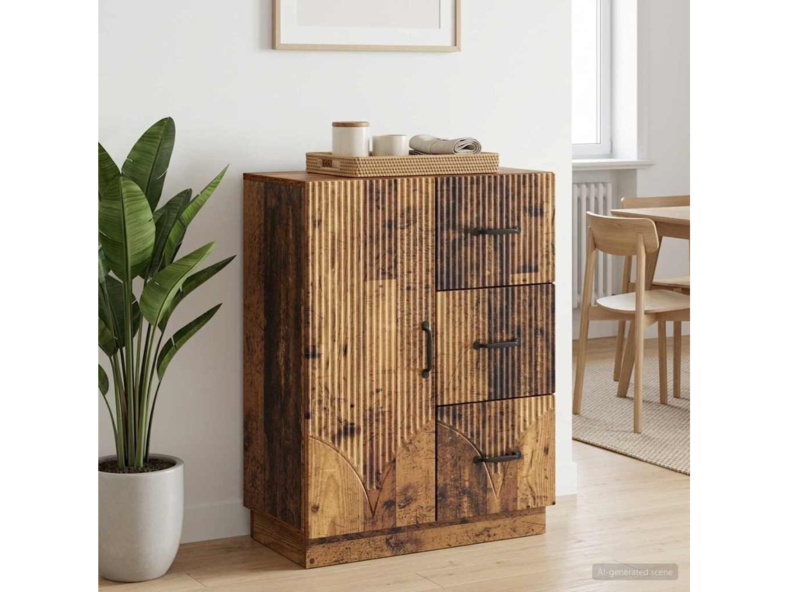 Vidaxl Buffet Madeira Antiga 66 X 34,5 X 87 Cm Derivados De Madeira