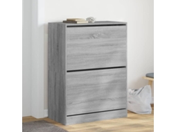 Vidaxl Sapateira C/ 2 Gavetas Articuladas 80x42x108 Cm Cinzento Sonoma