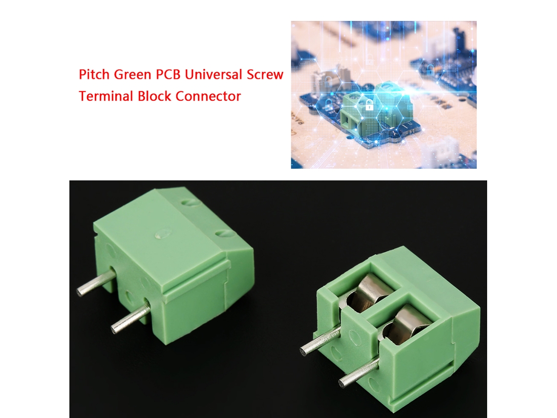 Conector De Borne De Encaixe Universal Laxiscreed Para Pcb 2 Pinos, Espaçamento De 5mm, Pack De 50 Peças