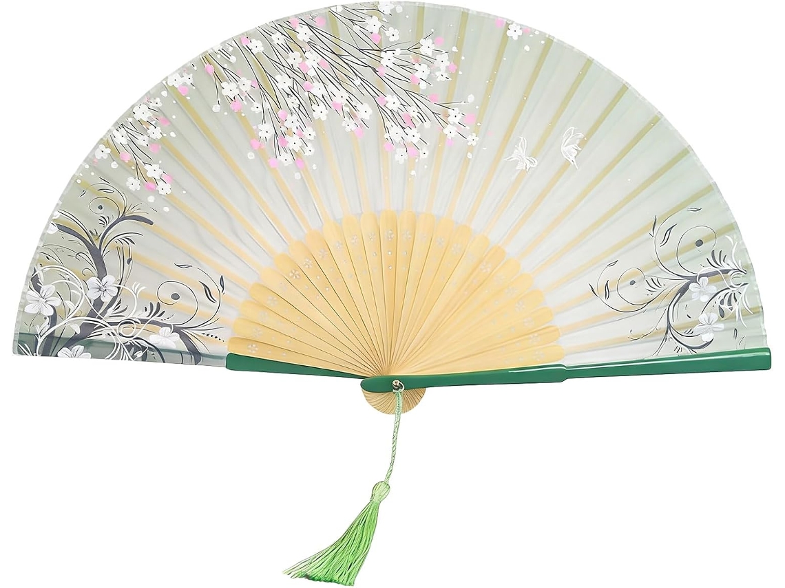 Leque De Mão Com Longas Franjas De Tecido Macio, Ideal Para Festas, Eventos, Acessórios De Dança E Uso Diário.