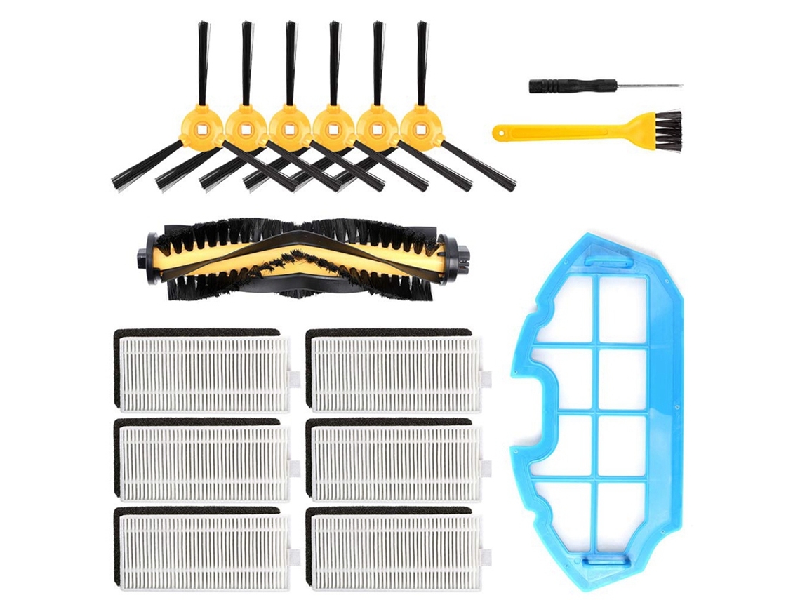 16 pacotes kit de acessórios para ecovacs deebot n79s n79 aspirador robótico filtros escovas laterais filtro escova principal acc