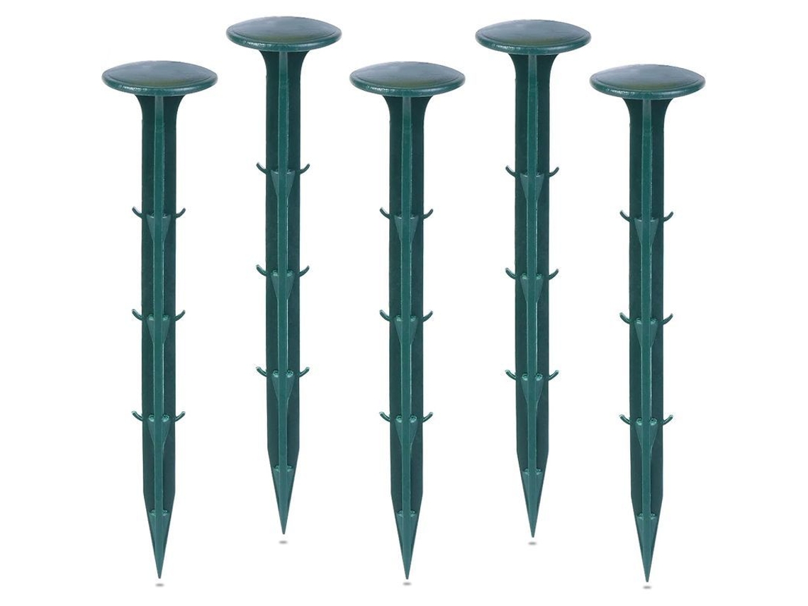 Estacas de Plástico para Jardín, 100 Piezas Verdes UV Resistentes para Control de Malezas y Anclaje S/MARCA