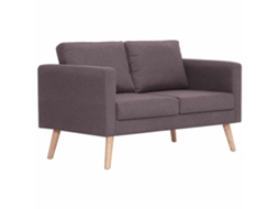 Sofa, Sofas Vidaxl Cinzento-acastanhado Tecido (n/a)