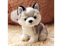 Walshlxq brinquedo de Pelúcia Husky 18cm Cão de Simulação Mascota, Pelúcia Filhote Bonito, Presente de Aniversário Natal Ano Novo