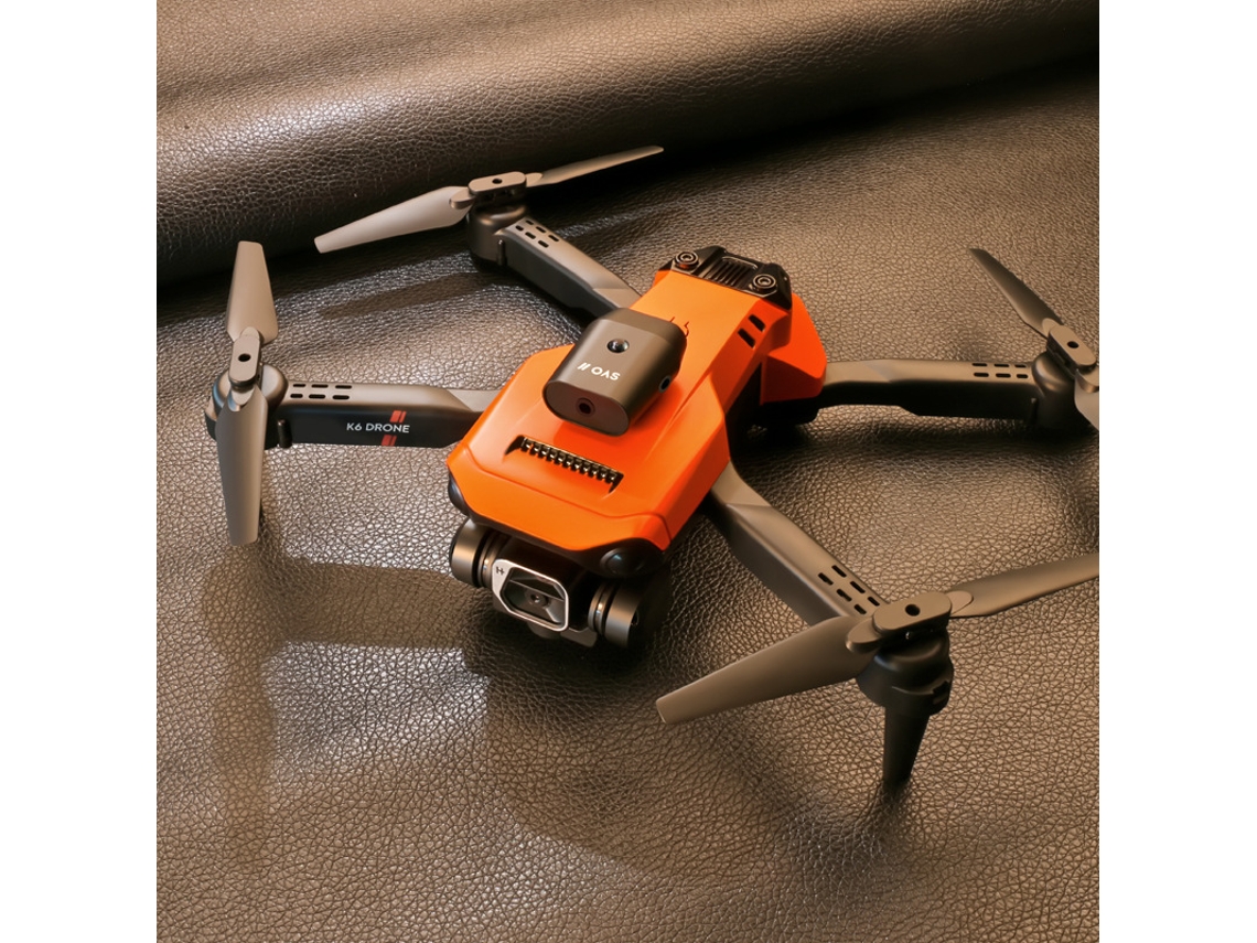 Drone Dobrável K6 Pro com Câmera Única 4K Prevenção de Obstáculos em 360 1 Bateria Duração Da Bateria: 15 Min Laranja
