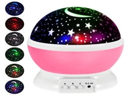 Lurelia Projetor De Estrelas Led, Usb, Rotação 360°, Rgb, Céu Estrelado, Para Quarto 13 X 13 X 14,5 Cm Versão 3