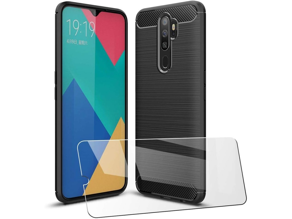 Película de Ecrã Filme Temperado Fibra para Oppo A9 2020 HONGWE. Preto