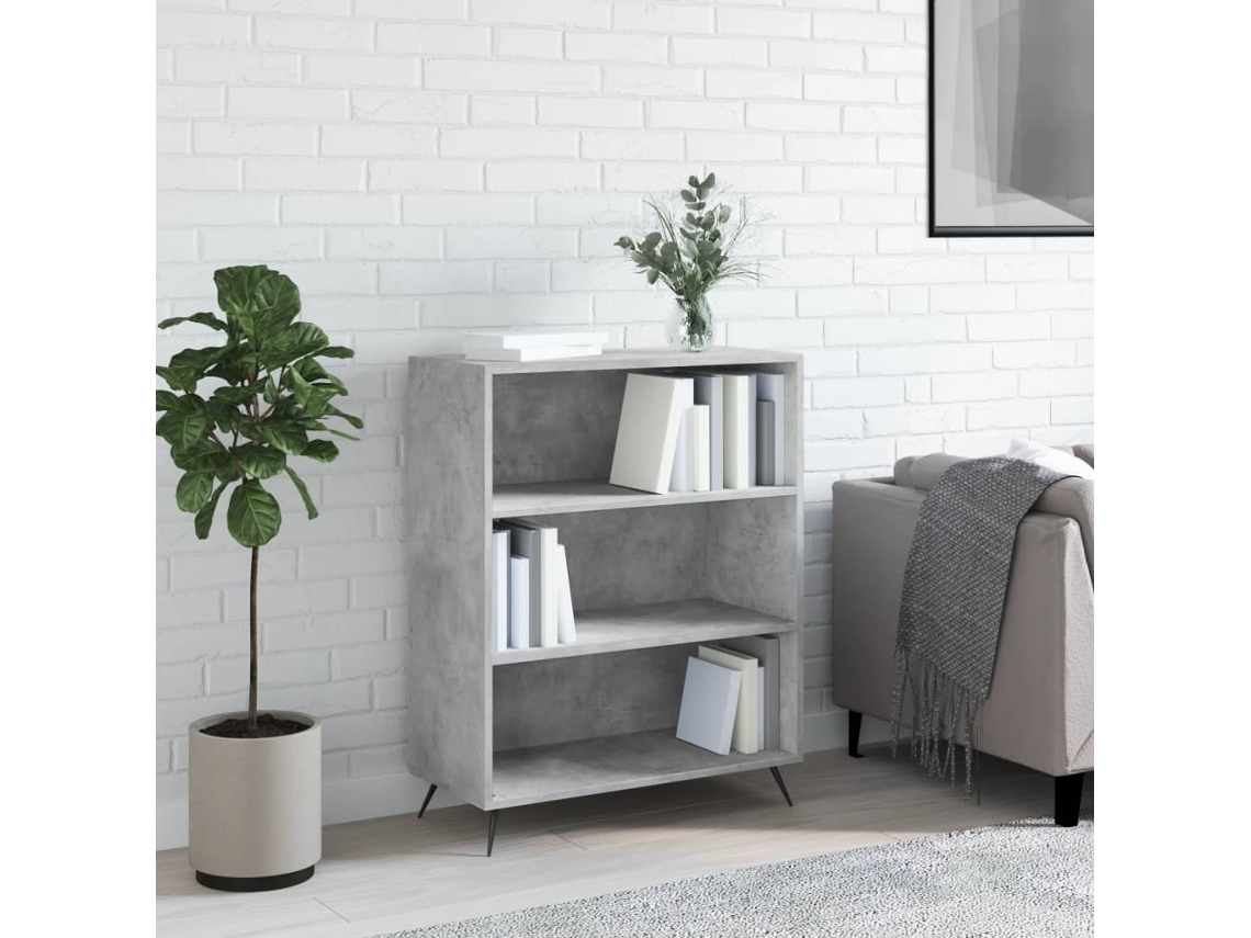 Vidaxl Estante 69,5x32,5x90 Cm Derivados De Madeira Cinzento Cimento