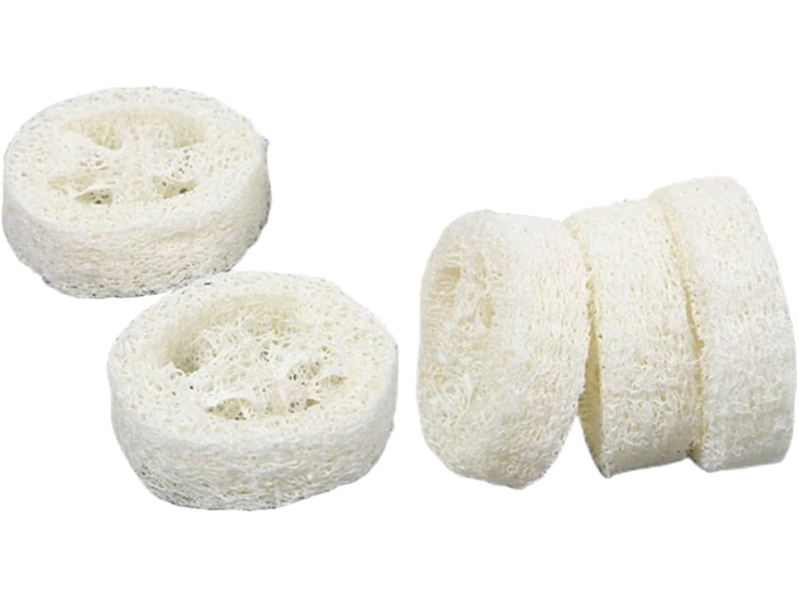 Conjunto de 5 Saboneteiras Esponja Vegetais Bege, Base Sabonete Simples.