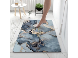 Tapete De Banho Diatomite Super Absorvente E Suave 50x80cm Azul