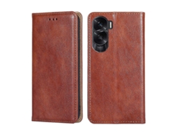 Capa De Couro Magnética Com Acabamento Fosco E Cor Sólida Para Honor X50i 5g / 9 Lite
