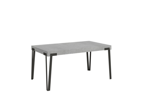 Mesa de Refeição ITAMOBY Rio (90x160/264 - Painéis em Melamina - Cimento)