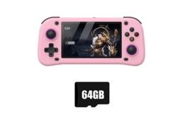 Console de Videogame Portátil Retrô G28, 64 Gb, Tela Hd 4,3 Polegadas, Rosa. GOKOCO