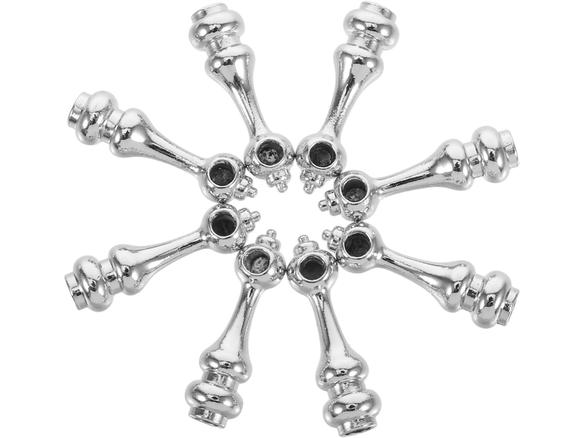 Mikikit Conjunto De 8-conectores Metálicos Para Corrimãos Móveis, Eixos De Corrimão Metal Cromado 45mm, Acessórios Para