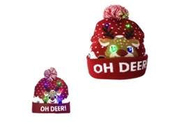 Sombreros De Navidad Con Led Gorros Tejidos Luminosos Para Adultos Y Niños Decoraciones De Navidad Y Año Nuevo Wgk 20x20cm A