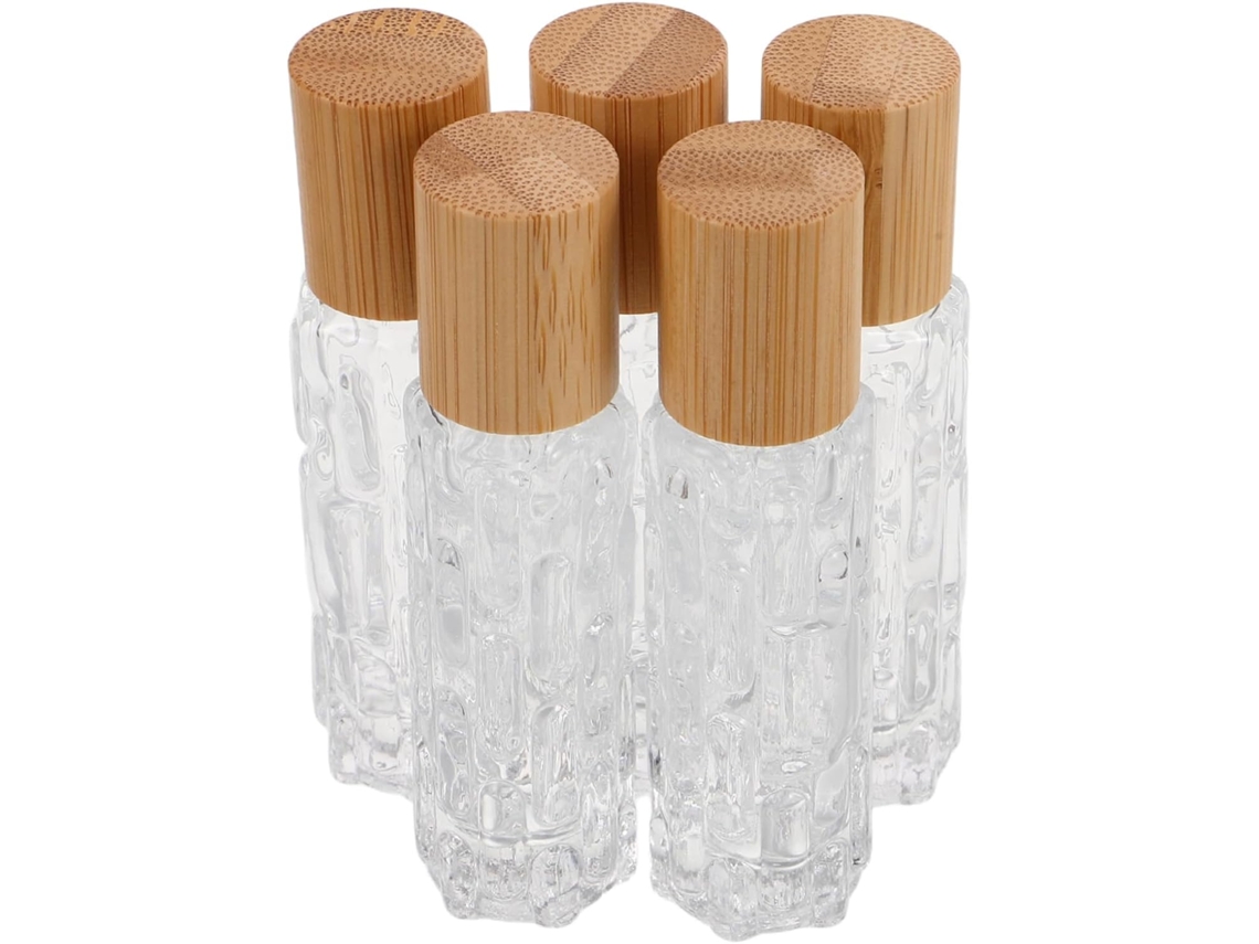 Conjunto De 5 Frascos De Vidro Vazios Para Perfumes E Óleos Essenciais