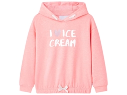 Sweatshirt Para Criança Com Capuz Rosa-brilhante 128
