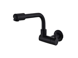 Misturador Giratório De Água Fria, Preto, Em Latão Maciço, Para Pia De Cozinha, Lavatório, Torneira Para Piscina. Aquaforge