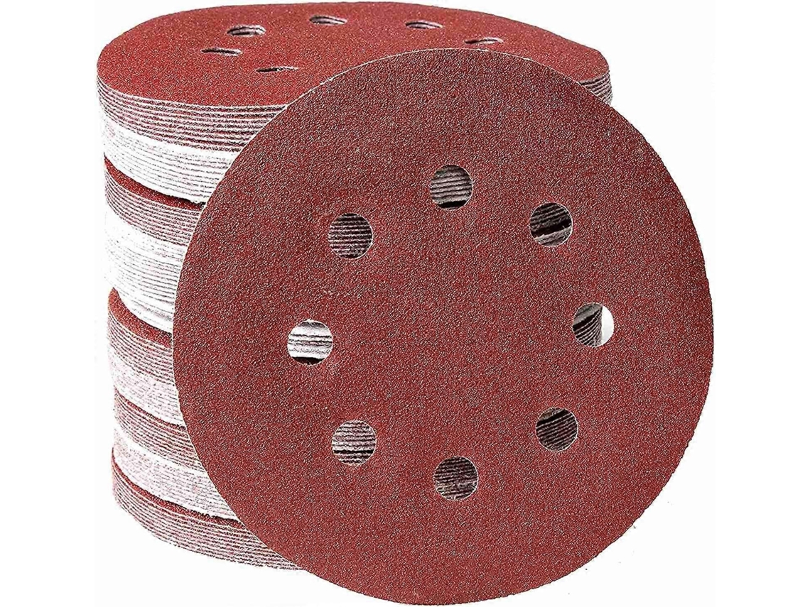 Conjunto de 60 Discos Lixa Triangulares Autoadesivos Nylon para Lixadeiras Orbitais Aleatórias Grãos 40/60/80/100/120/150/180 BRILVIBERA