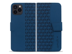 Capa Em Couro Pu Para Apple Iphone 16 Pro Max Safira