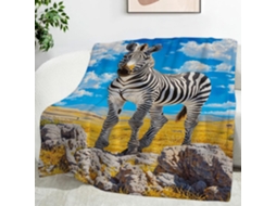 Manta Zebra Prairie Blankets 220x240 Cm Multifuncional Macia e Aconchegante de Flanela para Cama Cobertor Coch