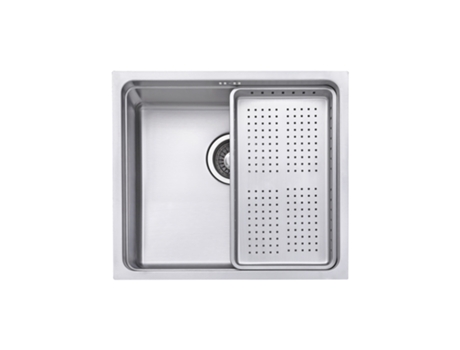 Lava Loiça Jassferry Com 1 Cuba, Aço Inoxidável 49 X 44 Cm Com Escorredor De Pratos