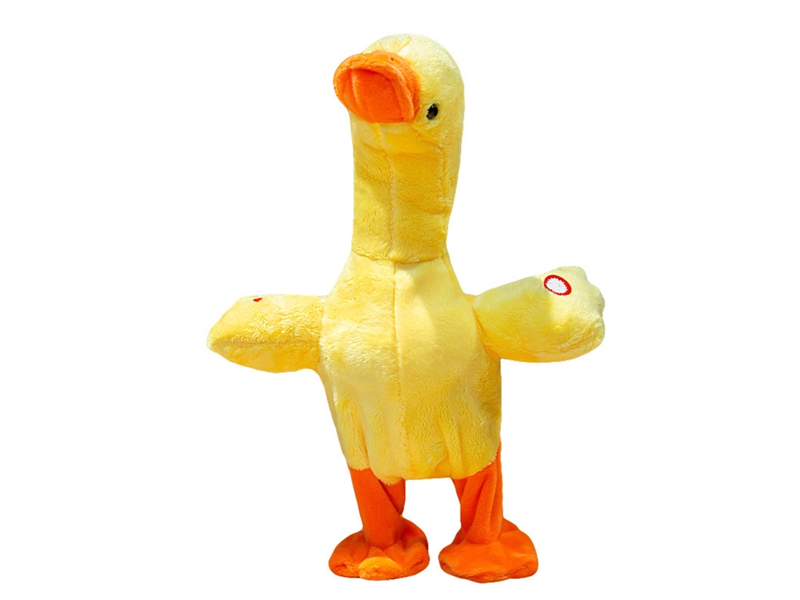 Primerox brinquedo de Pelúcia de Pato Elétrico Andante com Música e Fala Macio Presente para Crianças