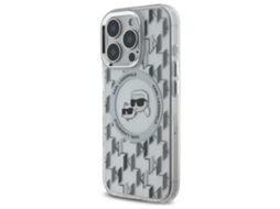 Capa Magsafe para iPhone 16 Pro KARL LAGERFELD Pele Sintética Transparente
