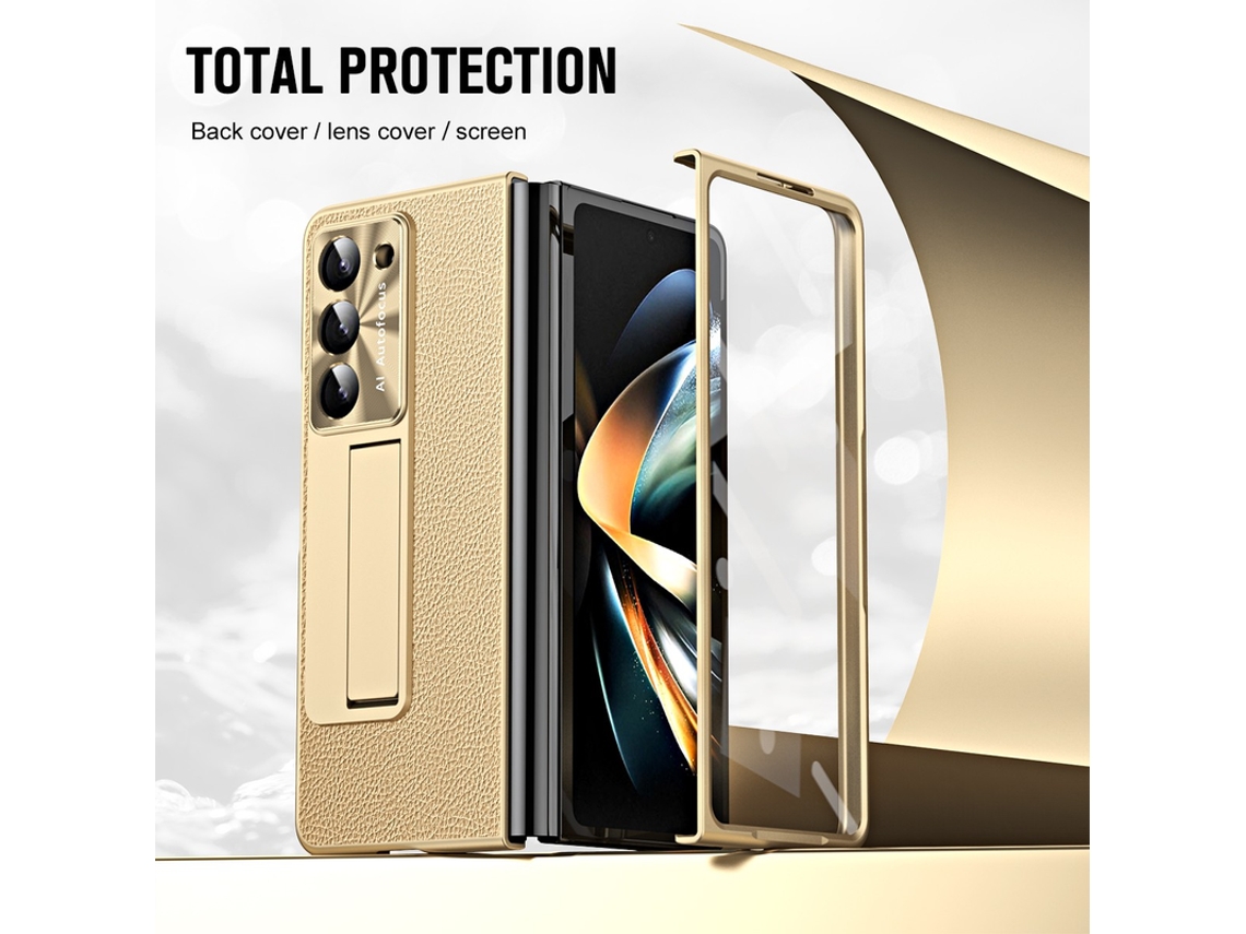 Capa Para Samsung Galaxy Z Fold7 Protetor Lente Ângulo Ajustável Roxo Czhhmart