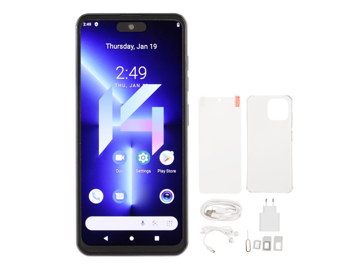 Smartphone Desbloqueado Laxiscreed Com Ecrã De 6,7", Android, 4gb Ram E 128gb De Armazenamento
