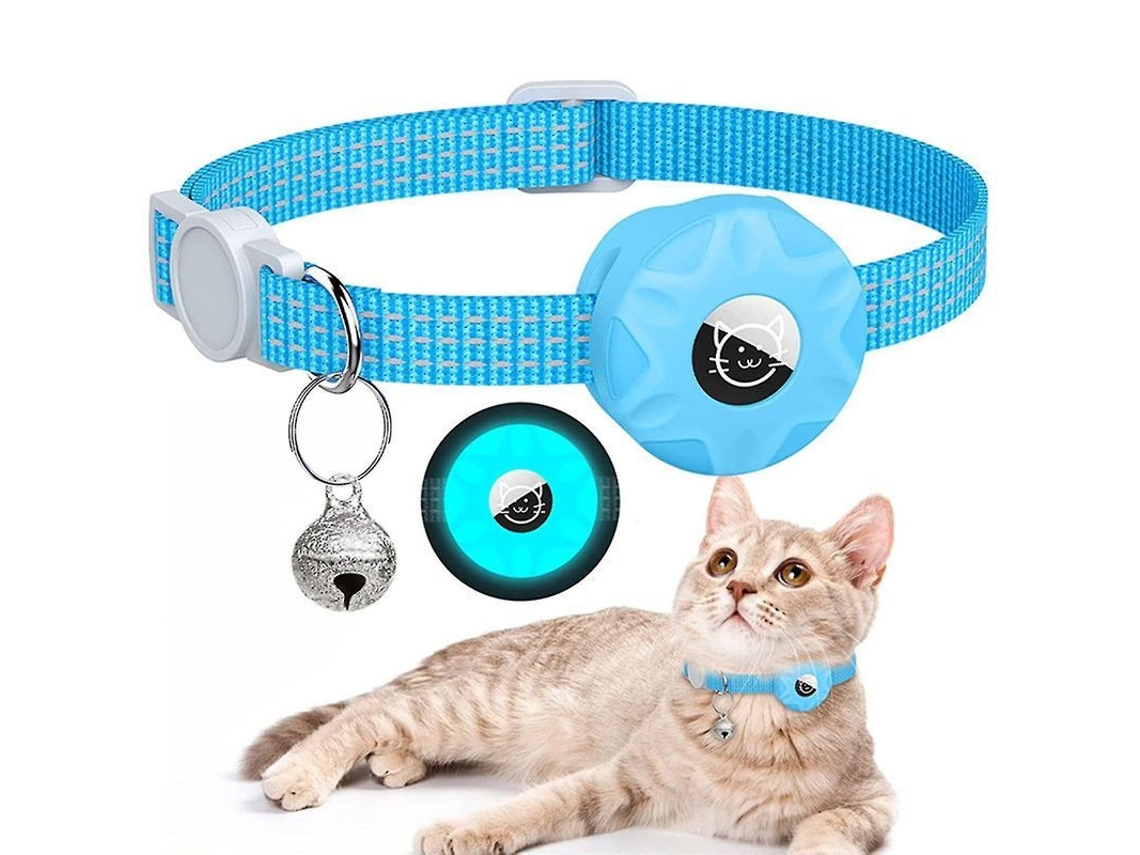 2026 collar para Gatos com Porta airtag, Collar Reflexivo com Sino e Fivela de Segurança Desprendível para Gatinhos e Cães Pequenos