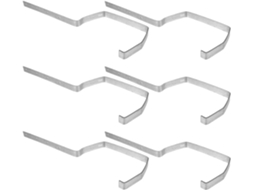 Suportes Metálicos Beaupretty De 6 Polegadas Para Calhas Telhado, Cor Prata, Suporte Estrutural Integrado E