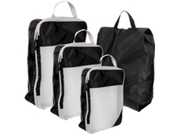 De 4 Peças De Organizadores De Viagem Compactáveis Para Roupas E Sapatos, Prático E Ideal Para Guardar Seus Pertences.