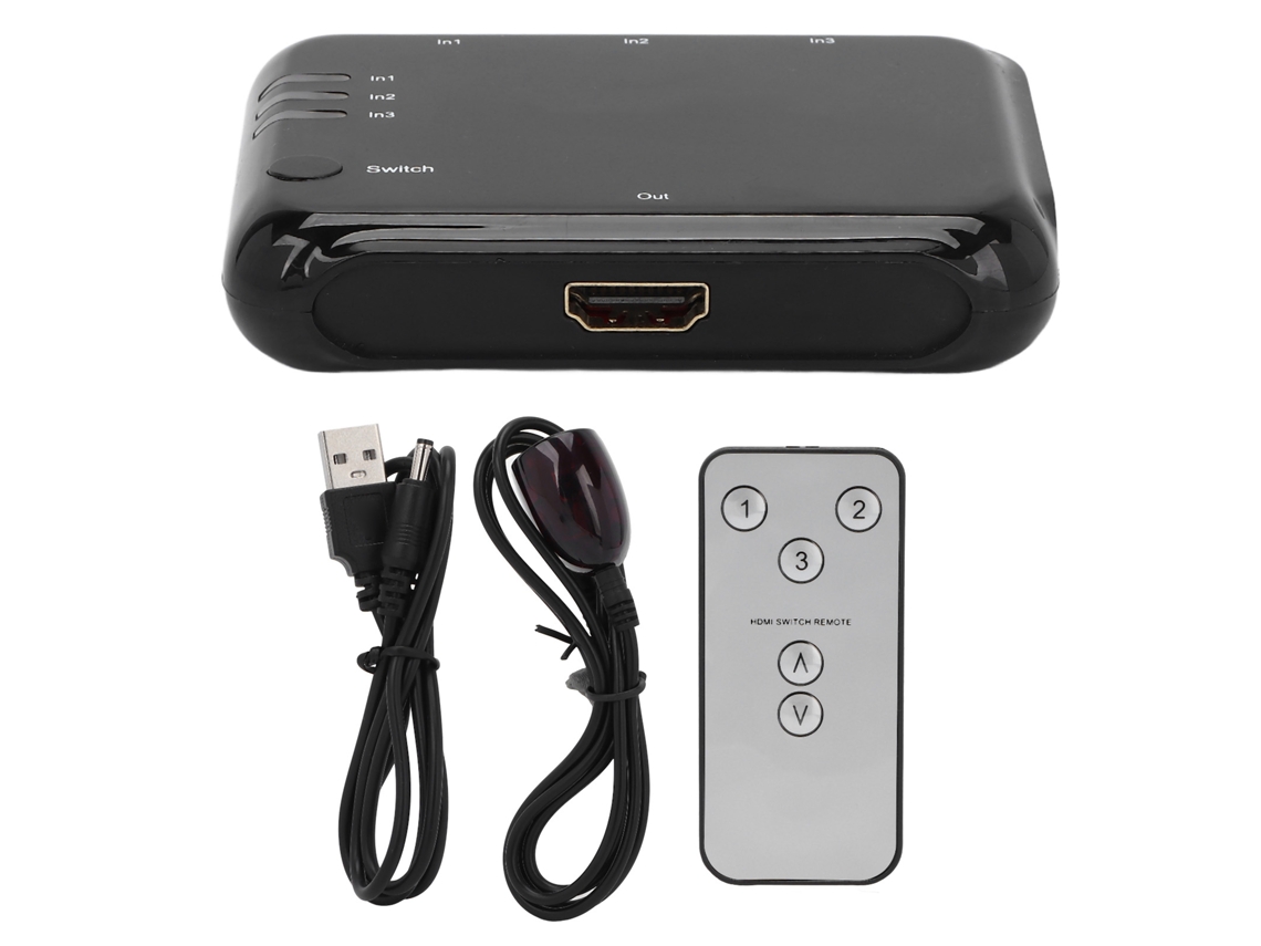 Switch Hdmi EOOCOO (3 Entradas 1 Saída Commutação de Vídeo Hd)
