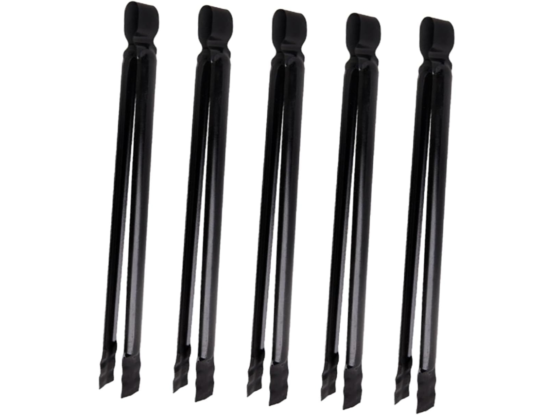 Pinça Para Fogo De 5 Peças Com Cabos Alongados, Pinça Para Churrasco, Utensílio Para Lareira E Uso Externo, Anti
