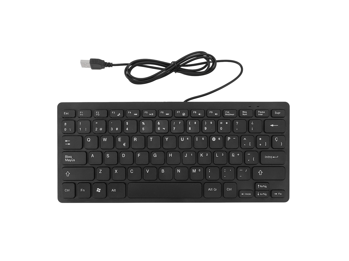 Teclado Com Fio Usb Bilingüe Ultra Fino Com 78 Teclas